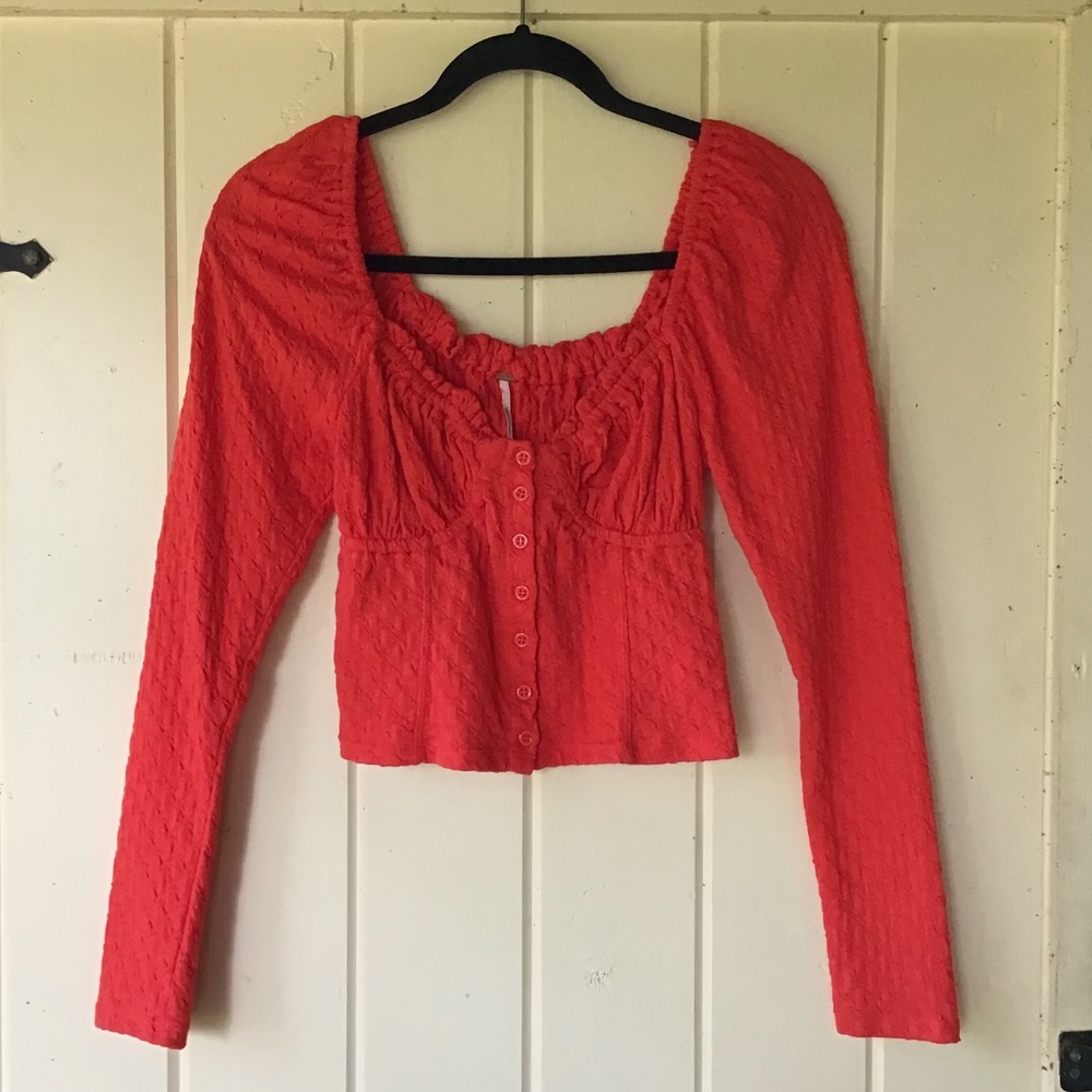 Free People TOP cropped bustier.